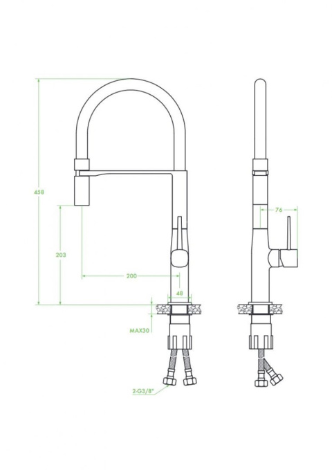 LAVEO POLA BAP 978D - BATERIA ZLEWOZMYWAKOWA WYSOKA WYLEWKA TYPU ,,U'' SZARA / CHROM LAVEO POLA BAP 978D - BATERIA ZLEWOZMYWAKOWA WYSOKA WYLEWKA TYPU ,,U'' SZARA / CHROM