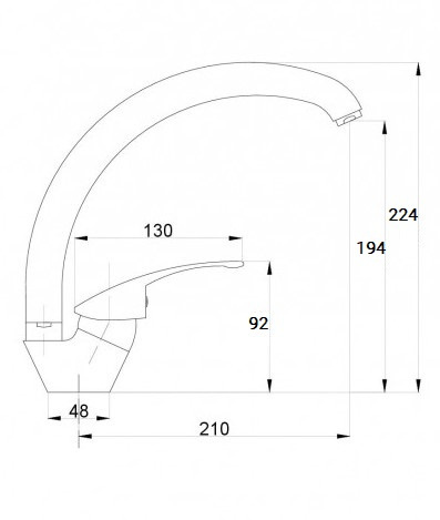BATERIA ZLEWOZMYWAKOWA STOJACA WYSOKA WYLEWKA TYP "F" CHROM - ZXC 1300-8 BATERIA ZLEWOZMYWAKOWA STOJACA WYSOKA WYLEWKA TYP "F" CHROM - ZXC 1300-8