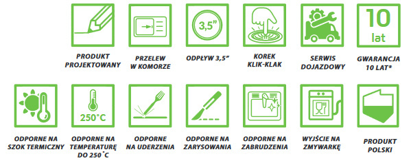 LAVEO ALENA SBA 510T - ZLEWOZMYWAK GRANITOWY 1-KOMOROWY 49X49 CM SZARY LAVEO ALENA SBA 510T - ZLEWOZMYWAK GRANITOWY 1-KOMOROWY 49X49 CM SZARY