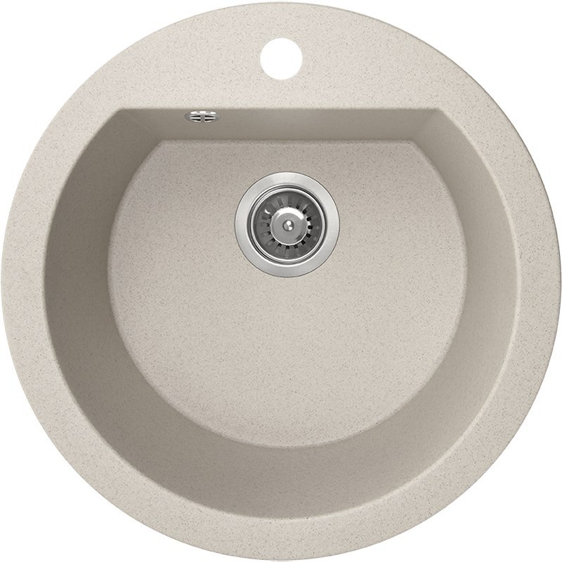 LAVEO DAFNE SBD 480T - ZLEWOZMYWAK GRANITOWY 1-KOMOROWY OKRĄGŁY 51 CM BEŻOWY LAVEO DAFNE SBD 480T - ZLEWOZMYWAK GRANITOWY 1-KOMOROWY OKRĄGŁY 51 CM BEŻOWY