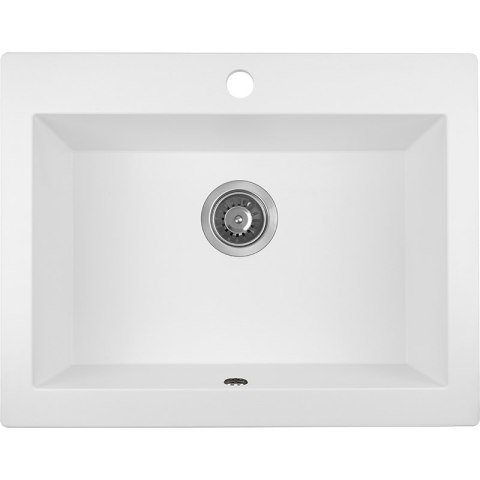 LAVEO KOMODO SBK 610A - ZLEWOZMYWAK GRANITOWY 1-KOMOROWY 58X49 CM Z KOŁNIERZEM Z PRZODU BIAŁY LAVEO KOMODO SBK 610A - ZLEWOZMYWAK GRANITOWY 1-KOMOROWY 58X49 CM Z KOŁNIERZEM Z PRZODU BIAŁY