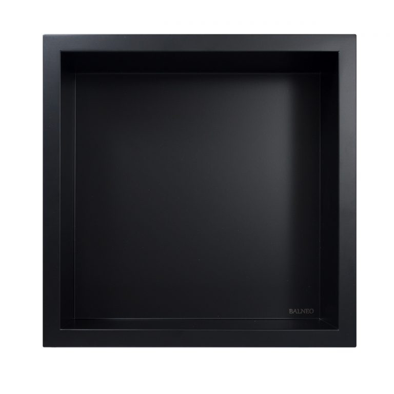 BALNEO WALL-BOX ONE BLACK 30X30X10 - PÓŁKA WNĘKOWA WBUDOWYWANA W ŚCIANĘ 30X30X10 CM, CZARNA BALNEO WALL-BOX ONE BLACK 30X30X10 - PÓŁKA WNĘKOWA WBUDOWYWANA W ŚCIANĘ 30X30X10 CM, CZARNA