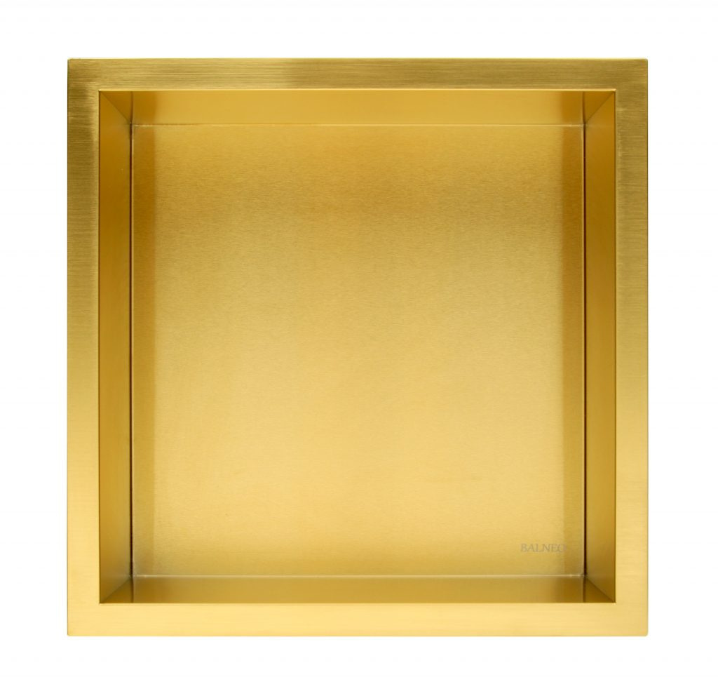 BALNEO WALL-BOX ONE GOLD 30X30X7 - PÓŁKA WNĘKOWA WBUDOWYWANA W ŚCIANĘ 30X30X7 CM, ZŁOTA BALNEO WALL-BOX ONE GOLD 30X30X7 - PÓŁKA WNĘKOWA WBUDOWYWANA W ŚCIANĘ 30X30X7 CM, ZŁOTA