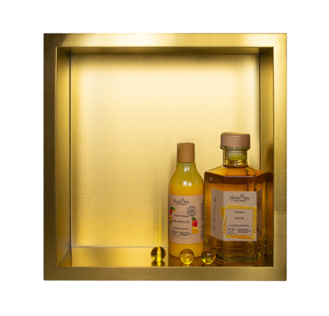 BALNEO WALL-BOX ONE GOLD 30X30X7 - PÓŁKA WNĘKOWA WBUDOWYWANA W ŚCIANĘ 30X30X7 CM, ZŁOTA BALNEO WALL-BOX ONE GOLD 30X30X7 - PÓŁKA WNĘKOWA WBUDOWYWANA W ŚCIANĘ 30X30X7 CM, ZŁOTA