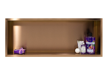 BALNEO WALL-BOX ONE COPPER 90X30X7 - PÓŁKA WNĘKOWA WBUDOWYWANA W ŚCIANĘ 90X30X7 CM, MIEDZIANA BALNEO WALL-BOX ONE COPPER 90X30X7 - PÓŁKA WNĘKOWA WBUDOWYWANA W ŚCIANĘ 90X30X7 CM, MIEDZIANA