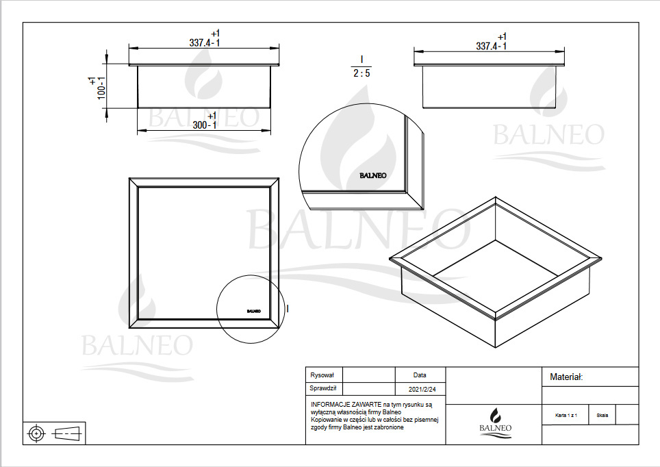 BALNEO WALL-BOX ONE INOX 30X30X10 - PÓŁKA WNĘKOWA WBUDOWYWANA W ŚCIANĘ 30X30X10 CM, INOX BALNEO WALL-BOX ONE INOX 30X30X10 - PÓŁKA WNĘKOWA WBUDOWYWANA W ŚCIANĘ 30X30X10 CM, INOX