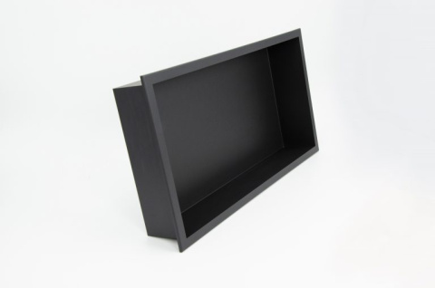 BALNEO WALL-BOX ONE BLACK 60X30X7 - PÓŁKA WNĘKOWA WBUDOWYWANA W ŚCIANĘ 60X30X7 CM, CZARNA BALNEO WALL-BOX ONE BLACK 60X30X7 - PÓŁKA WNĘKOWA WBUDOWYWANA W ŚCIANĘ 60X30X7 CM, CZARNA