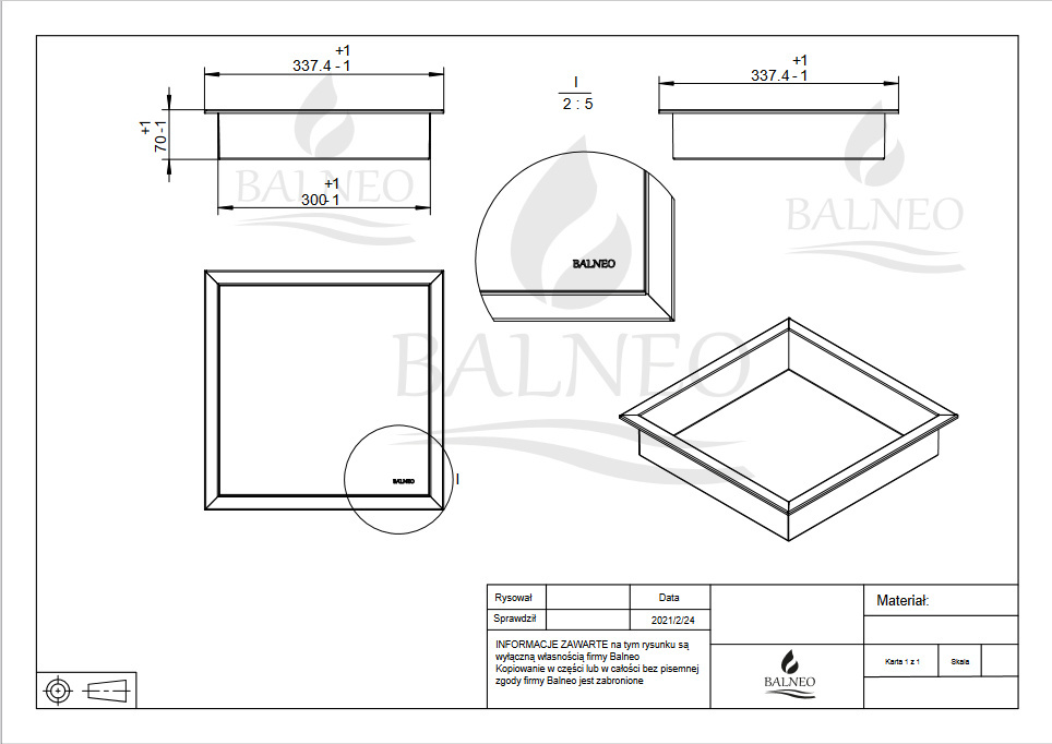 BALNEO WALL-BOX ONE WHITE 30X30X10 - PÓŁKA WNĘKOWA WBUDOWYWANA W ŚCIANĘ 30X30X10 CM, BIAŁA BALNEO WALL-BOX ONE WHITE 30X30X10 - PÓŁKA WNĘKOWA WBUDOWYWANA W ŚCIANĘ 30X30X10 CM, BIAŁA