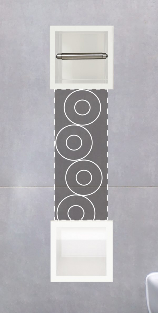 BALNEO WALL-BOX PAPER 2 WHITE - UCHWYT NA PAPIER WBUDOWYWANY W ŚCIANĘ Z MAGAZYNKIEM, BIAŁY