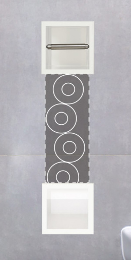 BALNEO WALL-BOX PAPER 2 WHITE - UCHWYT NA PAPIER WBUDOWYWANY W ŚCIANĘ Z MAGAZYNKIEM, CZARNY