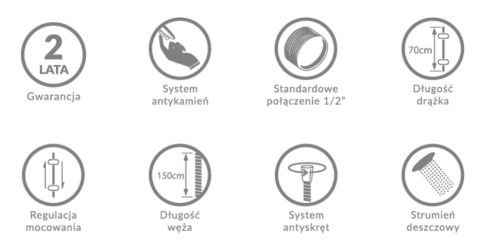 KUCHINOX ALANIS NQI 81A1 - ZESTAW NATRYSKOWA NA DRĄŻKU CZARNY/RÓŻOWE ZŁOTO KUCHINOX ALANIS NQI 81A1 - ZESTAW NATRYSKOWA NA DRĄŻKU CZARNY/RÓŻOWE ZŁOTO