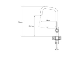 QUADRON NATALIE 3523501_BLMPVDG1 - BATERIA ZLEWOZMYWAKOWA WYSOKA CZARNA ZŁOTA