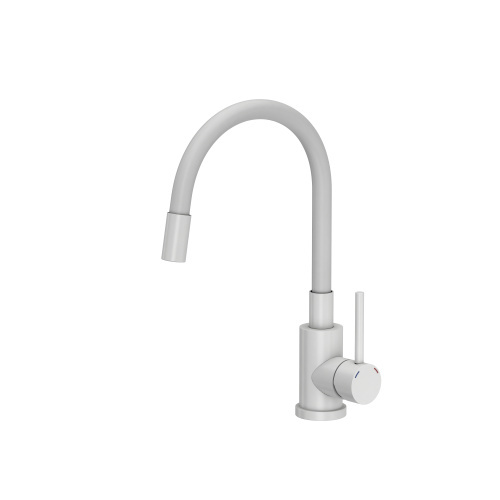 STEINER MAGGIE 3323503WHM - BATERIA ZLEWOZMYWAKOWA Z WYLEWKĄ TYPU ,,U'' Steinsteel Stretch Very White Mat - biały mat STEINER MAGGIE 3323503WHM - BATERIA ZLEWOZMYWAKOWA Z WYLEWKĄ TYPU ,,U'' Steinsteel Stretch Very White Mat - biały mat