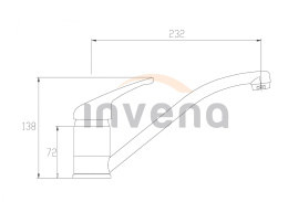 INVENA PEREA BZ-05-001 - BATERIA ZLEWOZMYWAKOWA STOJĄCA Z OBROTOWĄ WYLEWKĄ, CHROM