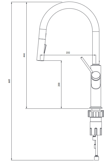 OMNIRES BEND BE6455GL - BATERIA ZLEWOZMYWAKOWA WYSOKA Z WYCIĄGANA WYLEWKĄ, ZŁOTA OMNIRES BEND BE6455GL - BATERIA ZLEWOZMYWAKOWA WYSOKA Z WYCIĄGANA WYLEWKĄ, ZŁOTA
