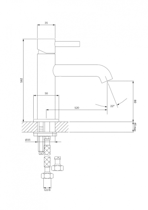 OMNIRES Y Y1210NBL - BATERIA UMYWALKOWA STOJĄCA CZARNA OMNIRES Y Y1210NBL - BATERIA UMYWALKOWA STOJĄCA CZARNA