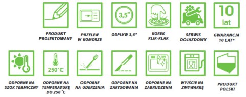 LAVEO MONCHICHI SBO 510Y - ZLEWOZMYWAK GRANITOWY WPUSZCZANY 1-KOMOROWY 50X39 CM SZARY LAVEO MONCHICHI SBO 510Y - ZLEWOZMYWAK GRANITOWY WPUSZCZANY 1-KOMOROWY 50X39 CM SZARY
