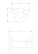 OMNIRES MODERN PROJECT MP60120BL - HACZYK PODWÓJNY MOSIĄDZ CZARNY MAT