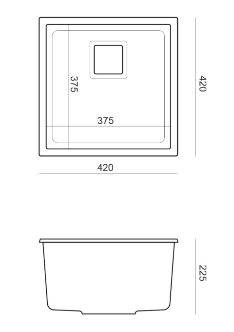 QUADRON DAVID 40 HQD4242U1-BS - ZLEWOZMYWAK 1-KOMOROWY GRANITOWY PODWIESZANY 42x42 BIAŁY Z SYFONEM QUADRON DAVID 40 HQD4242U1-BS - ZLEWOZMYWAK 1-KOMOROWY GRANITOWY PODWIESZANY 42x42 BIAŁY Z SYFONEM