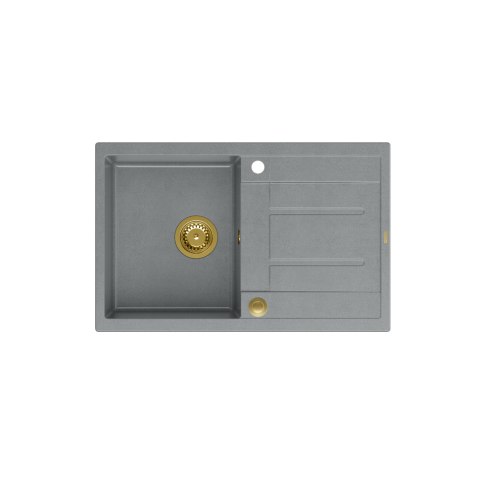 QUADRON MORGAN 111 HB8203U5-G1_P2O - ZLEWOZMYWAK 1-KOMOROWY GRANITOWY WPUSZCZANY 78x50 SZARY Z SYFONEM ZŁOTYM QUADRON MORGAN 111 HB8203U5-G1_P2O - ZLEWOZMYWAK 1-KOMOROWY GRANITOWY WPUSZCZANY 78x50 SZARY Z SYFONEM ZŁOTYM