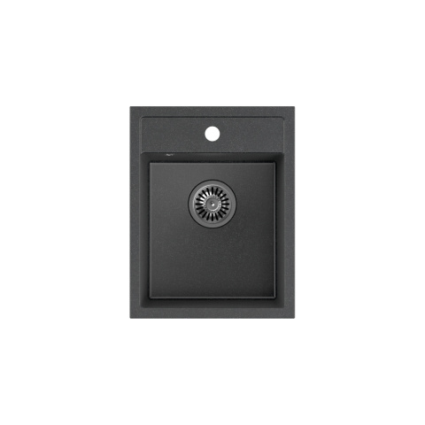 QUADRON JOHNNY 90 HCQJ3950CZK - ZLEWOZMYWAK 1-KOMOROWY GRANITOWY WPUSZCZANY 39x50 CM CZARNY Z SYFONEM QUADRON JOHNNY 90 HCQJ3950CZK - ZLEWOZMYWAK 1-KOMOROWY GRANITOWY WPUSZCZANY 39x50 CM CZARNY Z SYFONEM