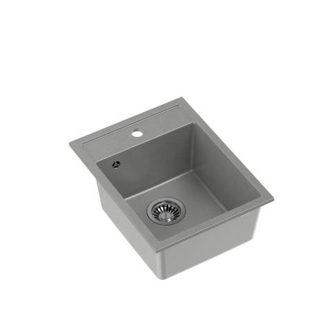 QUADRON JOHNNY 90 HCQJ3950SZK - ZLEWOZMYWAK 1-KOMOROWY GRANITOWY WPUSZCZANY 39x50 CM SZARY Z SYFONEM QUADRON JOHNNY 90 HCQJ3950SZK - ZLEWOZMYWAK 1-KOMOROWY GRANITOWY WPUSZCZANY 39x50 CM SZARY Z SYFONEM