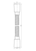 OMNIRES WĄŻ 023-XCPB - WĄŻ NATRYSKOWY MIEDŹ SZCZOTKOWANA 150CM