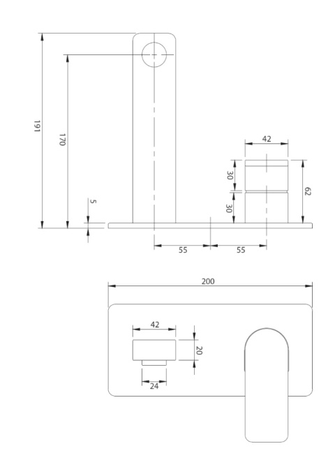 OMNIRES BARETTI BA7815BL - BATERIA UMYWALKOWA PODTYNKOWA CZARNA OMNIRES BARETTI BA7815BL - BATERIA UMYWALKOWA PODTYNKOWA CZARNA