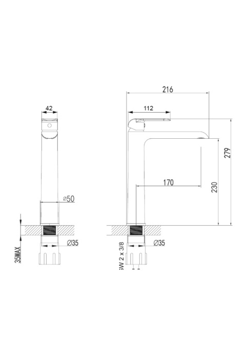 OMNIRES SACRAMENTO SC2312CRB - BATERIA UMYWALKOWA NABLATOWA WYSOKA STOJĄCA BIAŁA CHROM OMNIRES SACRAMENTO SC2312CRB - BATERIA UMYWALKOWA NABLATOWA WYSOKA STOJĄCA BIAŁA CHROM