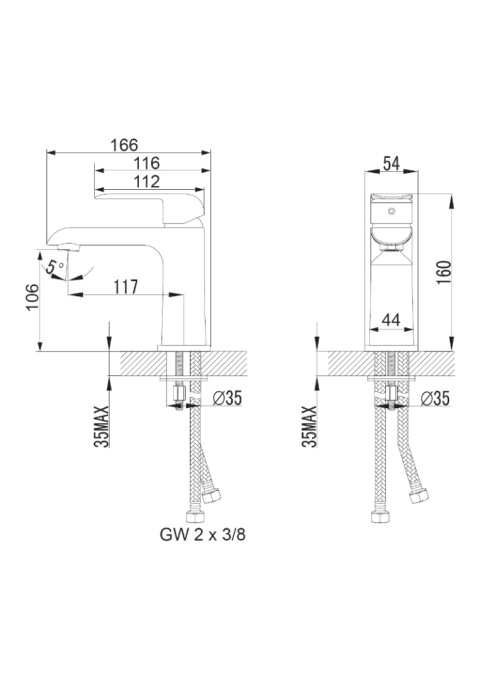 OMNIRES SACRAMENTO SC2310BL - BATERIA UMYWALKOWA NISKA STOJĄCA CZARNA OMNIRES SACRAMENTO SC2310BL - BATERIA UMYWALKOWA NISKA STOJĄCA CZARNA