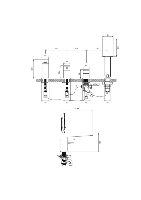 OMNIRES FRESH FR7132CR - BATERIA WANNOWA 4-OTWOROWA NAWANNOWA CHROM OMNIRES FRESH FR7132CR - BATERIA WANNOWA 4-OTWOROWA NAWANNOWA CHROM
