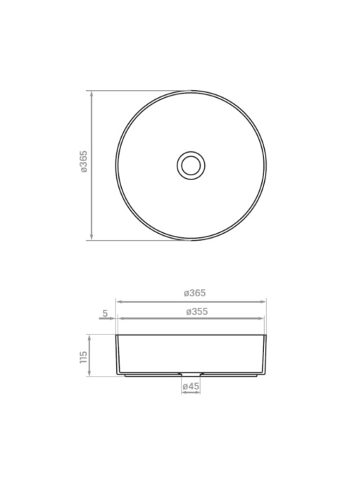 LAVEO DESNA VUD B236 - UMYWALKA NABLATOWA CERAMICZNA OKRĄGŁA 36x36 CZARNA LAVEO DESNA VUD B236 - UMYWALKA NABLATOWA CERAMICZNA OKRĄGŁA 36x36 CZARNA