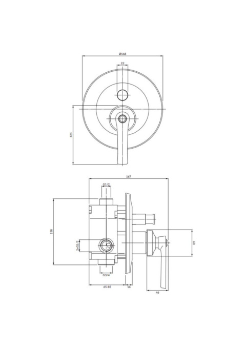 OMNIRES ARMANCE AM5235CR - BATERIA PRYSZNICOWO-WANNOWA PODTYNKOWA CHROM OMNIRES ARMANCE AM5235CR - BATERIA PRYSZNICOWO-WANNOWA PODTYNKOWA CHROM