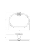 OMNIRES ART LINE AL53230BR - RELING NA RĘCZNIK BRĄZ ANTYCZNY