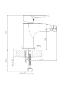 OMNIRES MACKENZIE MA3220CR - BATERIA BIDETOWA STOJĄCA CHROM