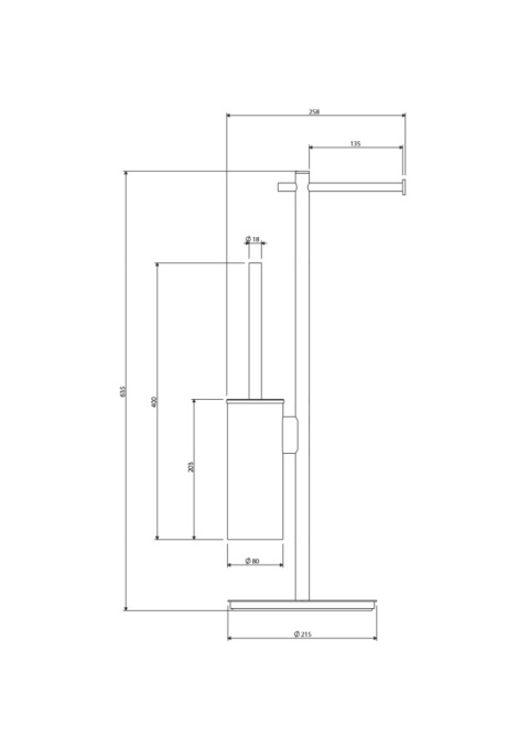 OMNIRES MODERN PROJECT MP60810CP - STOJAK NA PAPIER I SZCZOTKĘ TOALETOWĄ DO WC MIEDZIANY STAL NIERDZEWNA OMNIRES MODERN PROJECT MP60810CP - STOJAK NA PAPIER I SZCZOTKĘ TOALETOWĄ DO WC MIEDZIANY STAL NIERDZEWNA