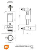 JANO Z6040 - ZAWÓR NAPEŁNIAJĄCY 3/8" I NAPEŁNIAJĄCY 3/6L ZESTAW USZCZELEK I ŚRUB + PRZYCISK