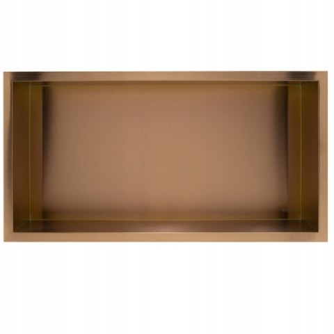 BALNEO WALL-BOX ONE COPPER 60X20X10 - PÓŁKA WNĘKOWA WPUSZCZANA W ŚCIANĘ 60X20X10 CM MIEDZIANA