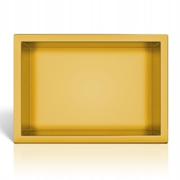 BALNEO WALL-BOX ONE GOLD 30X20X10 - PÓŁKA WNĘKOWA WPUSZCZANA W ŚCIANĘ 30X20X10 CM ZŁOTA