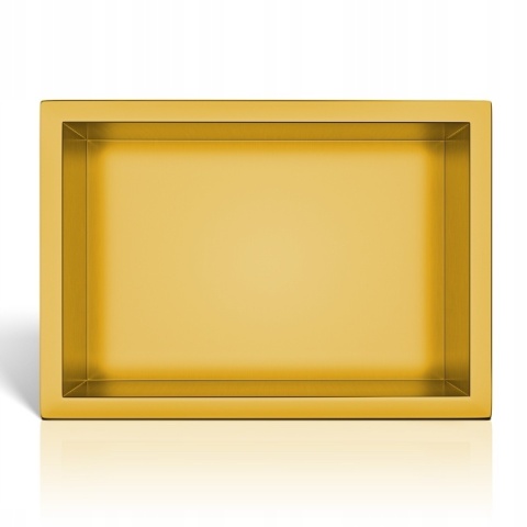 BALNEO WALL-BOX ONE GOLD 30X20X10 - PÓŁKA WNĘKOWA WPUSZCZANA W ŚCIANĘ 30X20X10 CM ZŁOTA