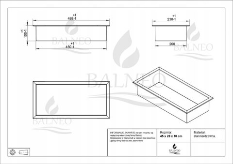 BALNEO WALL-BOX ONE INOX 45X20X10 - PÓŁKA WNĘKOWA WPUSZCZANA W ŚCIANĘ 45X20X10 CM INOX BALNEO WALL-BOX ONE INOX 45X20X10 - PÓŁKA WNĘKOWA WPUSZCZANA W ŚCIANĘ 45X20X10 CM INOX