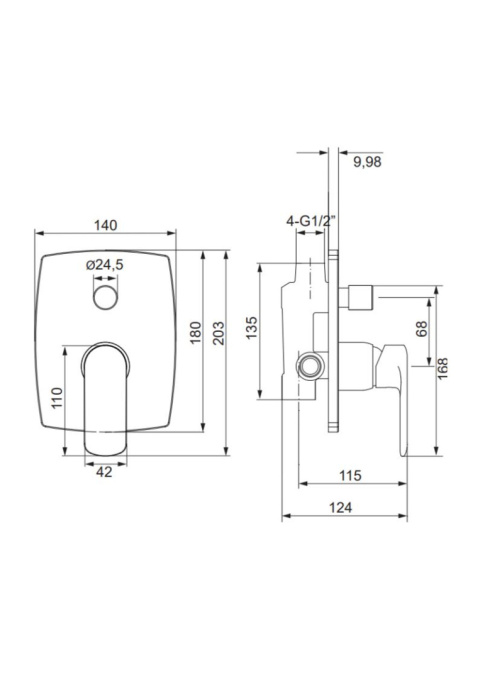 OMNIRES ARMANCE AM5230GL - BATERIA WANNOWA ŚCIENNA Z RUCHOMĄ WYLEWKĄ ZŁOTA OMNIRES ARMANCE AM5230GL - BATERIA WANNOWA ŚCIENNA Z RUCHOMĄ WYLEWKĄ ZŁOTA