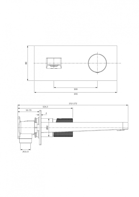 OMNIRES CONTOUR CT8015CR - BATERIA UMYWALKOWA PODTYNKOWA CHROM OMNIRES CONTOUR CT8015CR - BATERIA UMYWALKOWA PODTYNKOWA CHROM