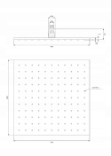 OMNIRES SLIMLINE WG240CR - DESZCZOWNICA KWADRATOWA SLIM CHROM 40CM MOSIĘŻNA