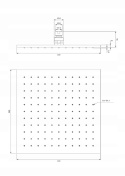 OMNIRES SLIMLINE WG230CR - DESZCZOWNICA KWADRATOWA SLIM CHROM 30CM MOSIĘŻNA