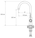 QUADRON JODIE 3623511_PVDC1 - BATERIA ZLEWOZMYWAKOWA WYSOKA MIEDZIANA