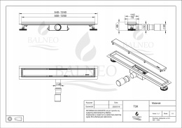 BALNEO DUPLEX GOLD NEXT 100 - ODPŁYW LINIOWY 100 CM GŁĘBOKI OSADNIK DWUSTRONNY, STAL NIERDZEWNA, ZŁOTY