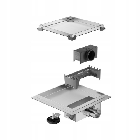 BALNEO SQ-DRAIN NEXT 20 - OPŁYW LINIOWY GŁĘBOKI OSADNIK KWADRATOWY 20X20CM DWUSTRONNY BALNEO SQ-DRAIN NEXT 20 - OPŁYW LINIOWY GŁĘBOKI OSADNIK KWADRATOWY 20X20CM DWUSTRONNY