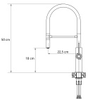 CQUADRON GEMMA 3623501_BSWH - BATERIA ZLEWOZMYWAKOWA WYSOKA BIAŁA Z ELASTYCZNĄ WYLEWKĄ