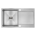 LAVEO MARMARA SAM 011T - ZLEWOZMYWAK STALOWY WPUSZCZANY 1-KOMOROWY Z OCIEKACZEM 76X44 CM INOX